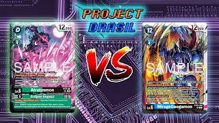 Glowing Dawn Vs MirageGaogamon  Data Squad (Digimon TCG | Project Drasil | BT25)