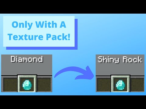 How To Change The Name Of Items In Minecraft With A Texture Pack