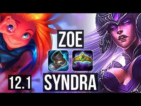 ZOE vs SYNDRA (MID) | 5/0/7, Rank 4 Zoe, 1.7M mastery | BR Grandmaster | 12.1