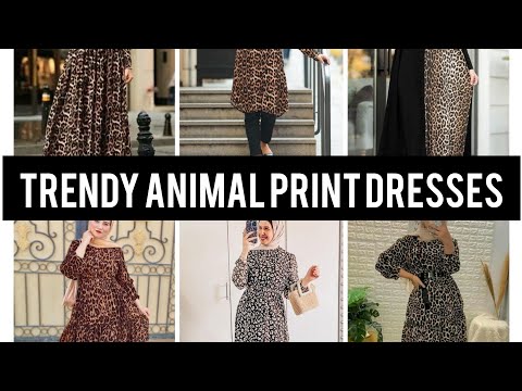 Trendy animal print dresses 👗 modern outfits |stylish froks
