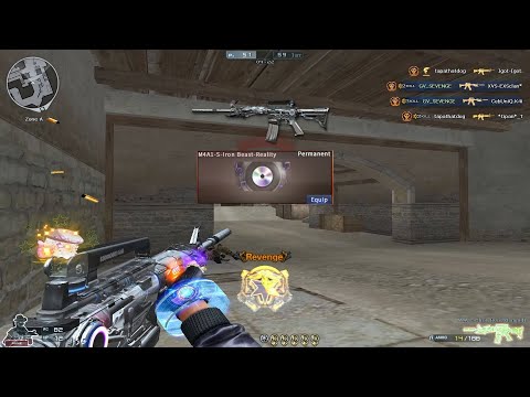 M4a1 Iron-Beast Limpid skin with reality sound Crossfire Philippines FFA Black Widow