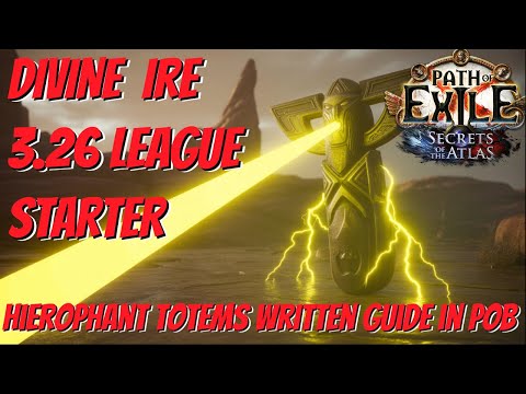 PoE 3.26 Divine Ire Totems League starter THE DIVINER!, more power, taunt to win! Written PoB Inside