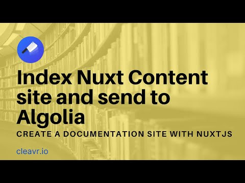 Index Nuxt Content site and send to Algolia
