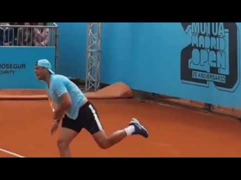 Rafael Nadal VERY HARD Hitting on CLAY  #shorts #tennis