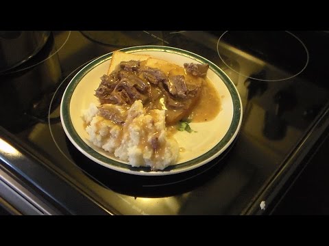 Open faced roast beef sandwiches