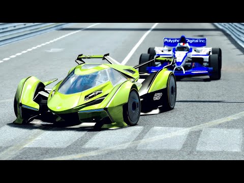 Lamborghini V12 Concept GT vs Formula Polyphony Gran Turismo at Monaco