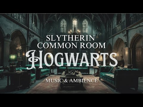 4K | Slytherin Common Room | Dark Harry Potter-Inspired Reading & Study Ambience Music Video