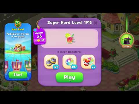 Gardenscapes 1915 Super Hard Level - 21 moves - NO BooSTERS
