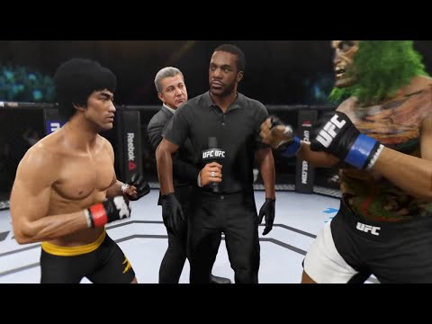 Bruce Lee vs. Wild Zombie - EA Sports UFC 2 - Rematch - Dragon Fights 🐉