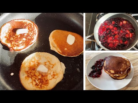 Fluffy Almond Pancakes with Berry Sauce | Gluten-Free & Keto Recipe with Fusion Food Lab