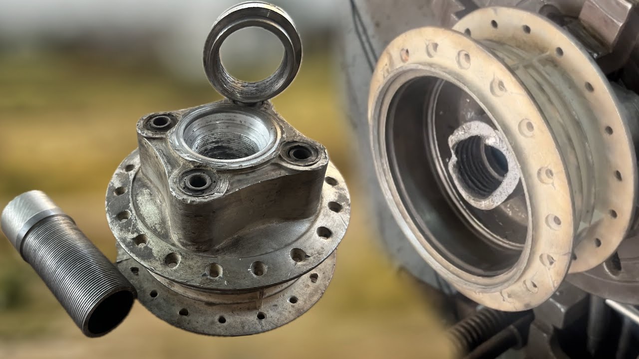 How to repair a motorbike wheel hub bush#honda #bush #repair