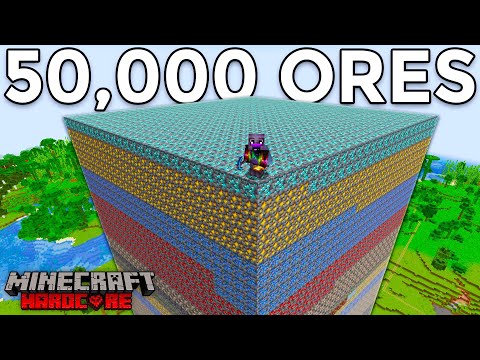 Insane! How I Mined 50K ORES in Minecraft Hardcore
