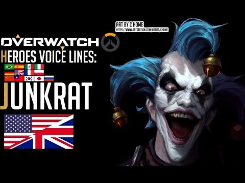 Overwatch - Junkrat / All Voicelines in 13 Languages