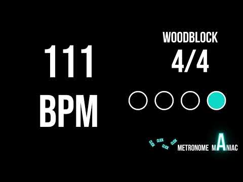 Metronome 111 BPM 4/4 - Woodblock