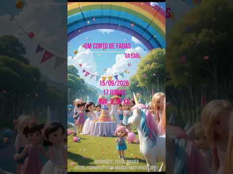 Convite Unicórnio da Laís