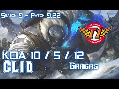 SKT T1 Clid GRAGAS vs OLAF Jungle - Patch 9.22 KR Ranked