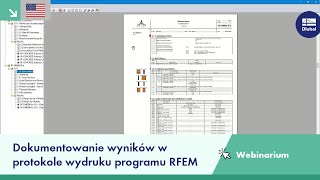 [EN] Dokumentowanie wyników w protokole wydruku programu RFEM