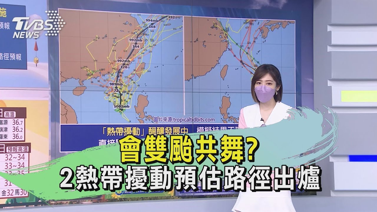 會雙颱共舞? 2熱帶擾動預估路徑出爐