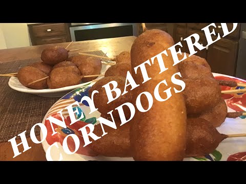 HONEY BATTERED CORNDOGS!! Best Recipe Ever! 2 Ways