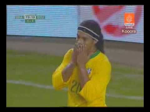 Brazil Vs Ecuador 2-1 Kaka Goal - Friendly Match 10/10/2006