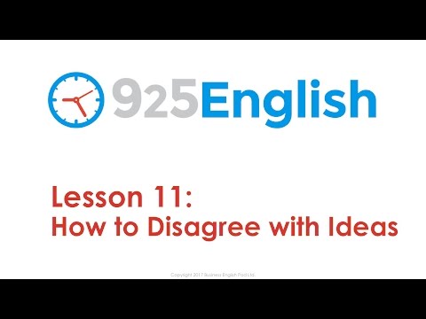 925 English Lesson 11 - How to Disagree and Say No in English