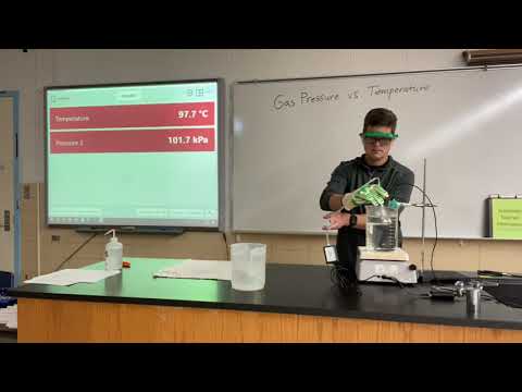 Gas Pressure Vs Temperature Data Points Demonstration