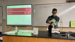 Gas Pressure vs Temperature Data Points Demonstration