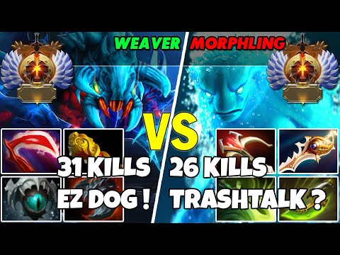 WEAVER (Carry) vs MORPHLING (Carry) - Epic Battle Of Immortal Rank Dota 2 Players - Z Dota 2