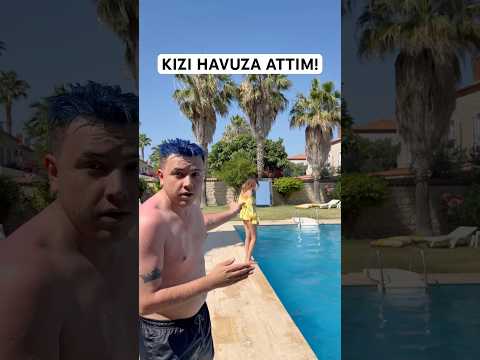 Semih Varol | I THROWED THE GIRL INTO THE POOL! Whoa😱 | #semihvarol #shorts