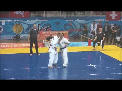 EC2016 Men Semi Finale +85kg Edgard Sečinski Lithuania AKA Vs Valeri Dimitrov Bulgaria SHIRO