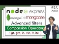 15 MongoDB Comparison Query Operators Using Mongoose And Node Express JS In Hindi In 2020