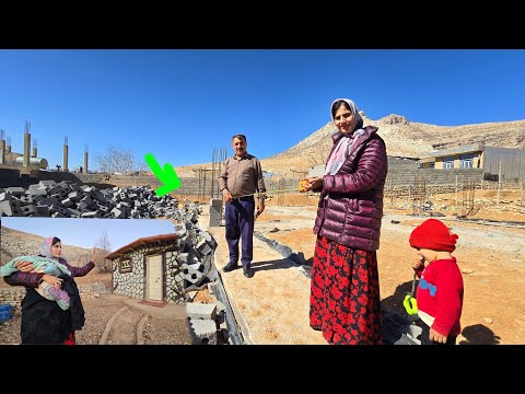 from mountain shelter to village dream ❄️ single nomadic mother in iran