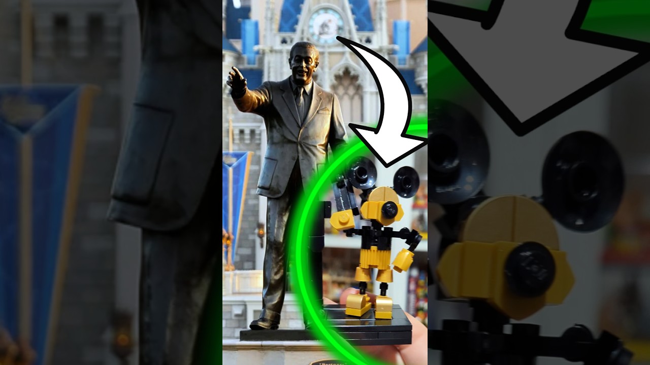 Walt Disney and Mickey LEGO Statue! #lego #disney