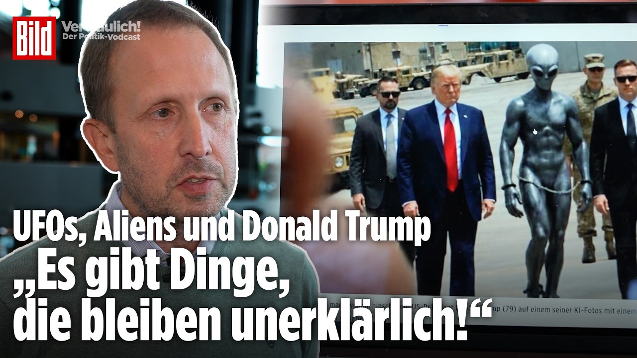 UFO-Akten: US-Präsident Donald Trump postet bizarres Foto mit verhaftetem Alien | Vertraulich-Clips