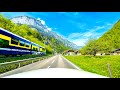 Breathtaking Drive from Grindelwald to Lauterbrunnen 🇨🇭 Switzerland 4K