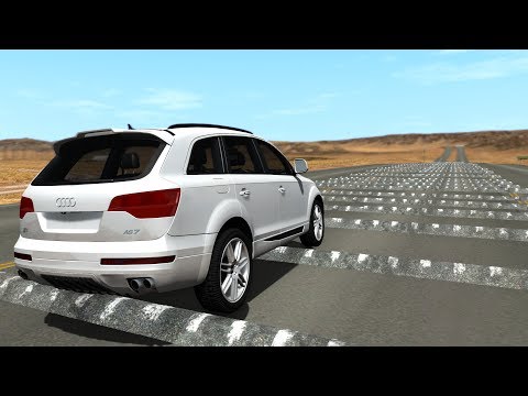 100+ Consecutive Speed Bumps High Speed Testing #7 - BeamNG DRIVE