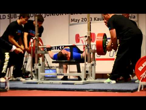 Dag André Mo - 300kg bench press -105kg WC 2013