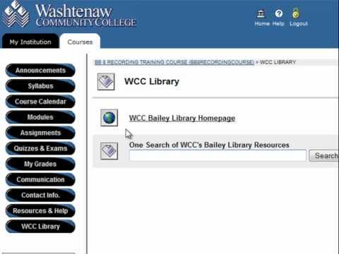Navigating Blackboard 8