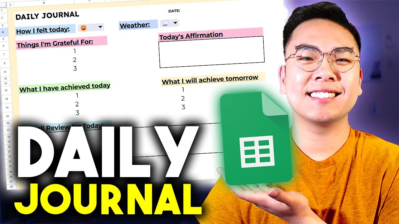 How to Make a DAILY JOURNAL in Google Sheets! *EASY TUTORIAL*