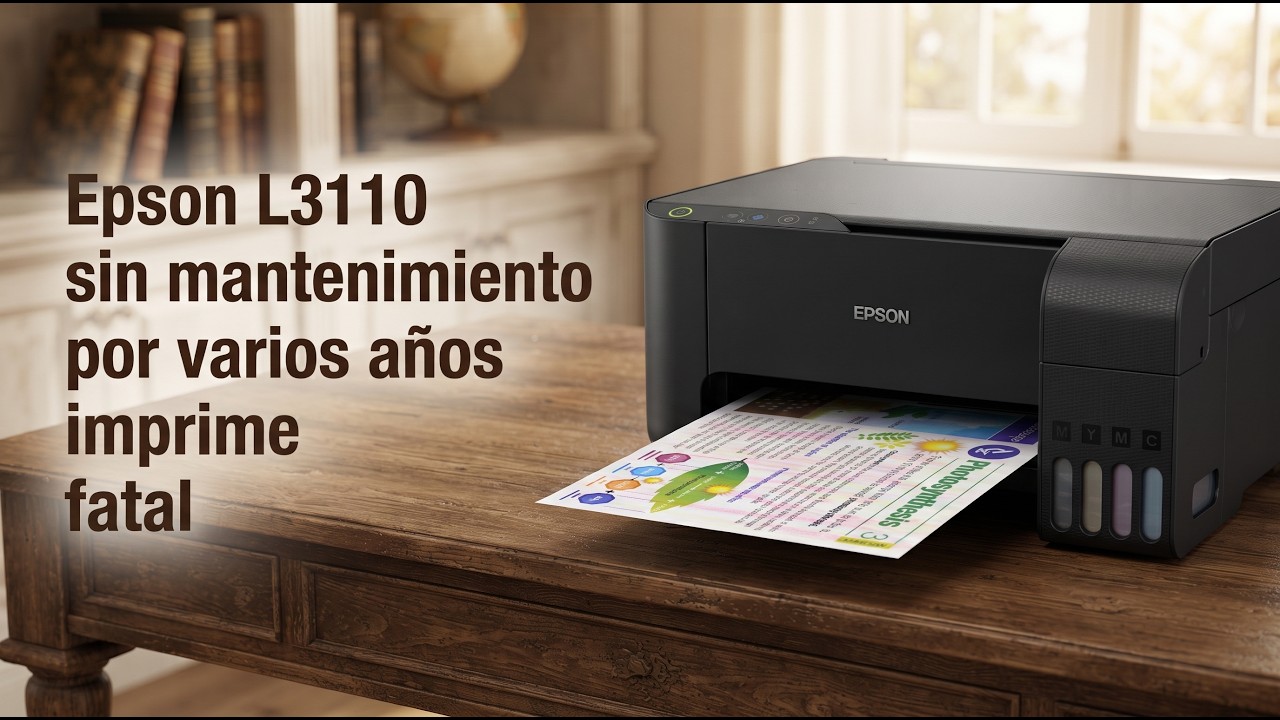 Epson L3110 sin mantenimiento por varios años imprime fatal