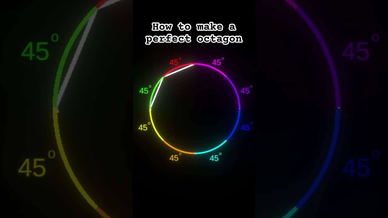 How to make a perfect octagon #maths #คณิตศาสตร์ #octagon #shorts #unity