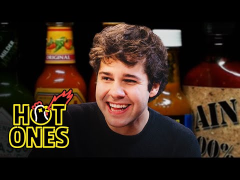 David Dobrik Experiences Real Pain While Eating Spicy Wings | Hot Ones