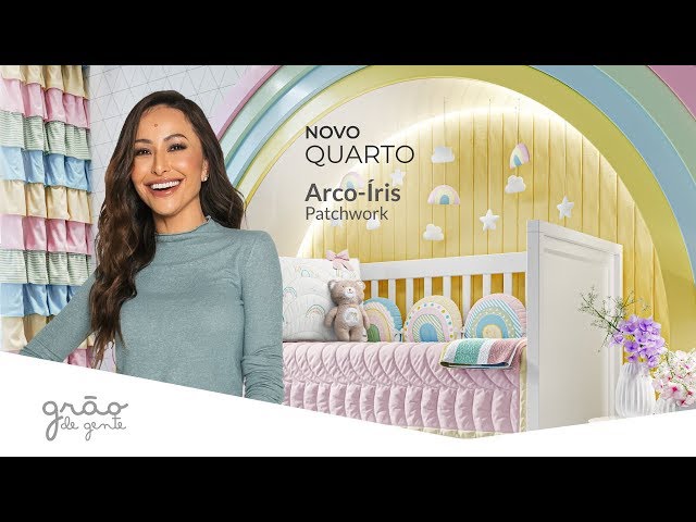 QUARTO DE BEBÊ ARCO-ÍRIS PATCHWORK | GRÃO DE GENTE