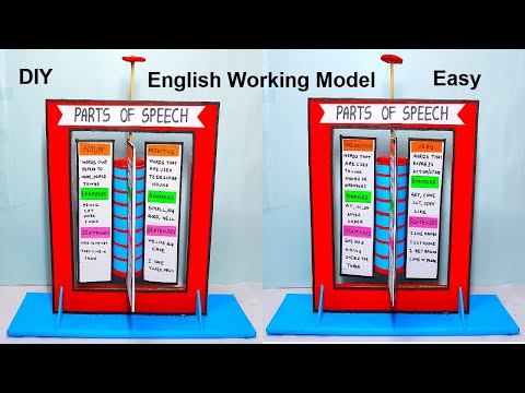 english working model on parts of speech diy for exhibition in easy and simple steps howtofunda
