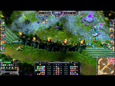 League Of Legends Jayce and Nidalee 1 shots kayle with their q's from full hp!