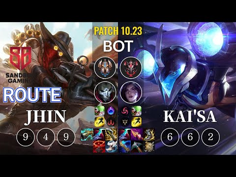 SB Route Jhin vs Kai'Sa Bot - KR Patch 10.23