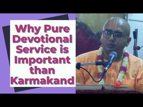 Radhadyuti Prabhu Lecture on Why Pure Devotional Service is Important than Karmakand