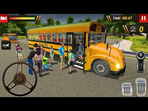 Android Gameplay - Offroad School Bus Driving Simulator 2019 - Simulation Games