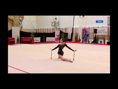 Karina Briss | MISTRZOSTWA POLSKI JUNIOREK 2021 | układ z maczugami 19,450