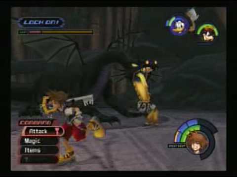 Kingdom Hearts Walkthrough Part 88 - Sora Vs Dragon Maleficent Part 1